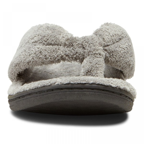 Vionic Slippers Ireland - Gracie Toe Post Slipper Light Grey - Womens Shoes Ireland | TXMHE-7208